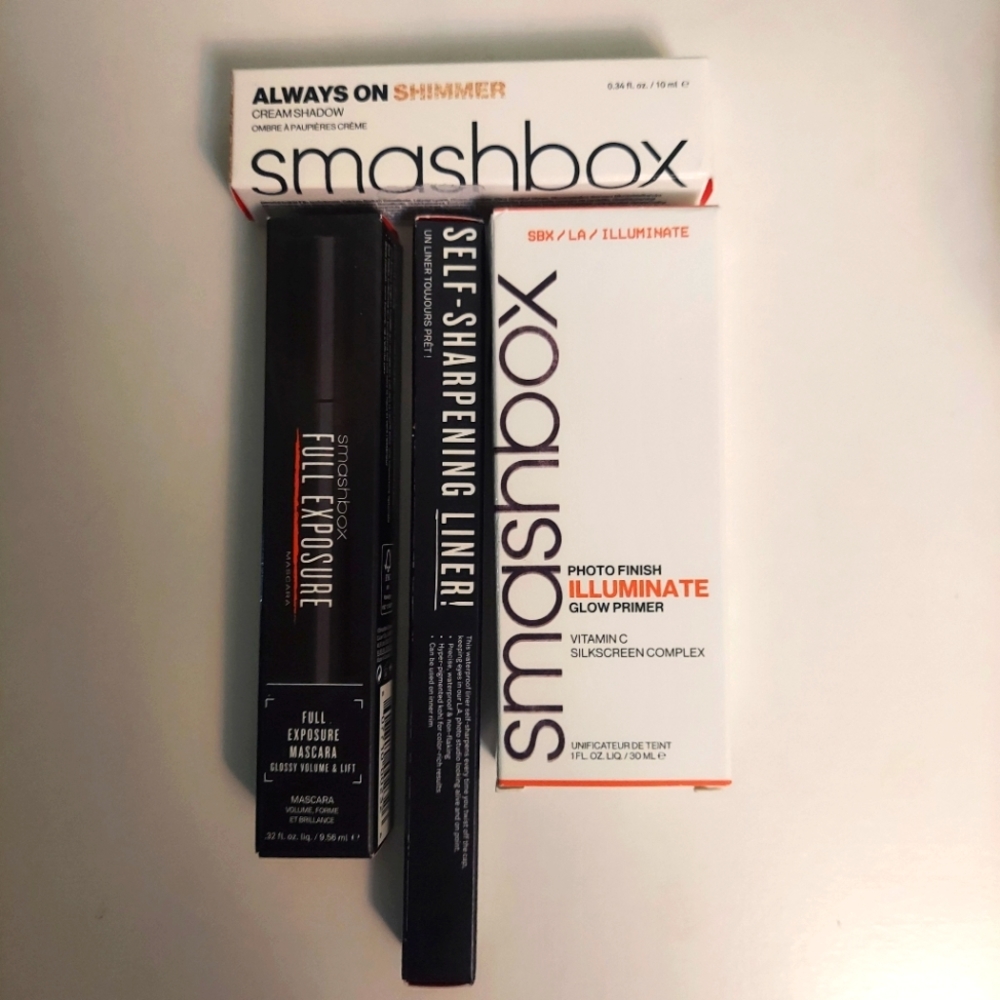 Smashbox Bundle! Primer, Mascara, eyeliner, cream shadow!